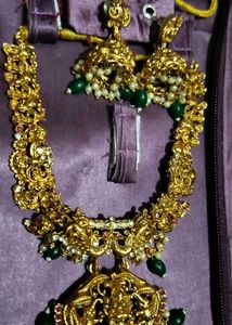 Intricate Gold Tone Necklace &amp; Earrings Set