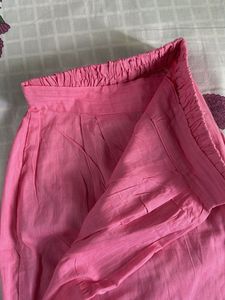 Tailored New Pink 3piece set with Mul Dupatta