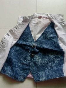 Unique Printed Sleeveless jacket only