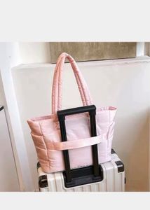 Pink Puffer Tote Bag