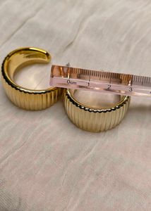 2 New Chic Gold Tone Heart &amp; Hoop Earrings Set