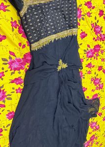 Branded  dress in Black color with floral