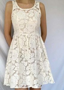 Floral Lace Mini Dress