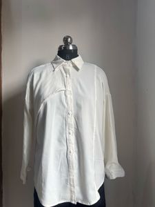 Chic White Collared Shirt