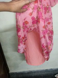 Vibrant Pink Silk Kurta &amp; printed Suit comb