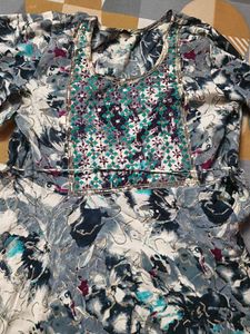Designer Kurta Set with Embellished Neckline