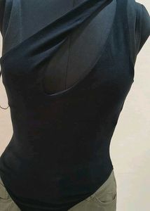 Chic Black One-Shoulder Top
