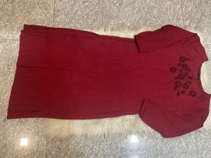 Elegant Maroon Kurta with Embroidery