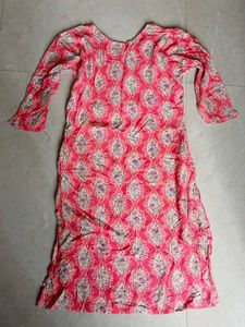Pink Printed Kurta