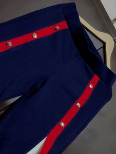 Navy Blue &amp; Red Party Wear Trouser For 30 Waist