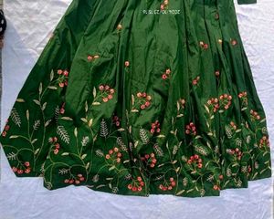Elegant Green Embroidered Ethnic Gown