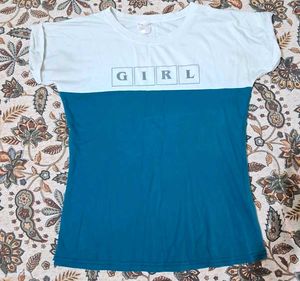 Stylish Two-Tone 'Girl' Tee