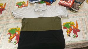 Combo 2 T-shirt (Black,White,Green Colour)&amp; Blue C