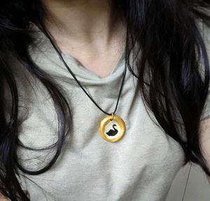 Swan pendant -Handmade