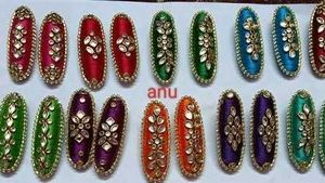 Colorful Saree  Pins -( Set of 2)