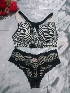 Zebra Print Lingerie Set