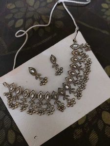 Elegant Oxidized Necklace Set