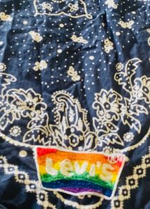 LEVIS Limited Edition Navy Paisley Bandana Scarf