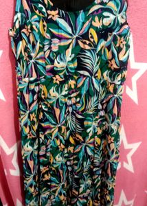 Colorful Floral Print Summer Dress