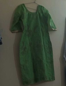 Green Printed Kurta