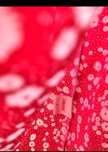 Red Floral Midi Skirt