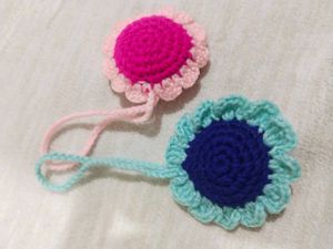 Crochet Flower Ornaments - Handmade