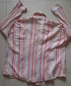 Striped Long Sleeve, stretchable Button-up shirt
