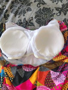 Vintage Abstract Print Swimwear