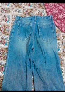 Blue Wide Leg Jeans