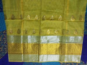 Elegant Yellow Saree with Tassels