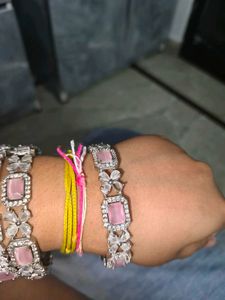 Pink AD Bangle Set