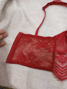 Red Lace Bra Top