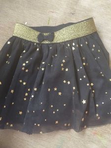 Girls Black Tulle Star Skirt