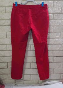 Stradivarius Vibrant Red Trousers
