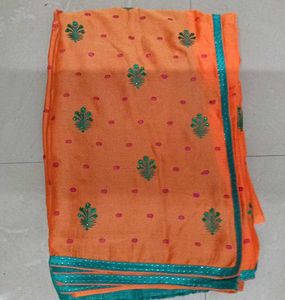 orange saree