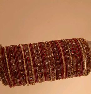 Wedding Imitation Necklace With Bangles Set