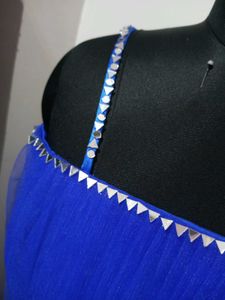 Royal Blue Net Lehenga Choli