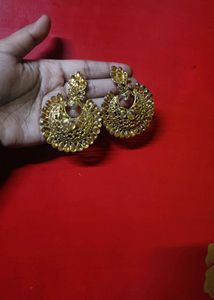 Elegant Gold-Tone Statement Earrings