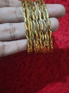 Elegant Gold Bangles - Set of 6