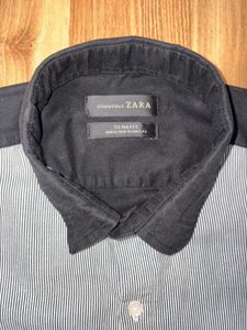 Zara Essentials Short Sleeve Color Block Shirt