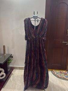 Boho Striped Maxi Gown