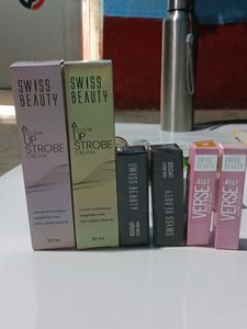 Swiss Beauty Glow Up Strobe Cream &amp; Lipsticks
