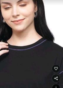 bewakoof black oversized tee
