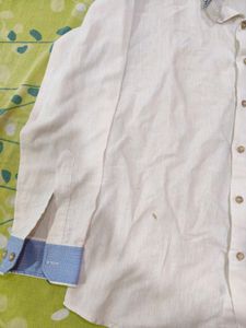 Men's Classic White Linen Shirt