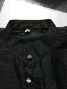 Men's Black Kurta