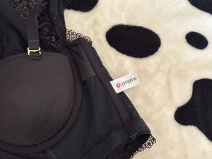 black lace longline bra/blouse