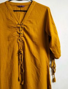 Lyrics Mustard Yellow Kurta Set