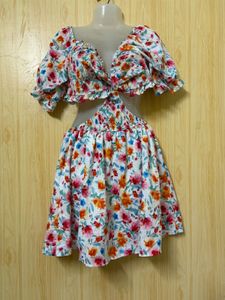 Newme Floral Cutout Mini Dress
