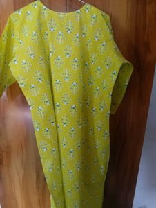 Vibrant Printed Yellow Kurta