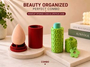 Makeup Sponge & Lipstick Case Set